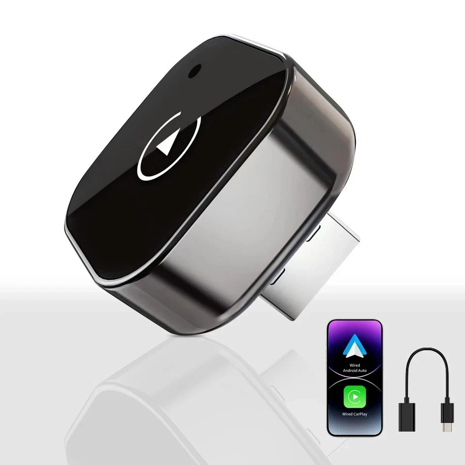 Wireless Carplay Android Auto Adapter USB Car Dongle Connect Box 2 in 1 Mini Box