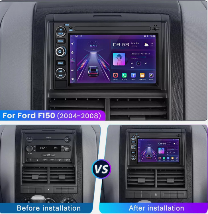 For F-250 F-350 Super Duty 2006-2014 Android 13 Carplay Stereo Radio 7″ GPS Navi