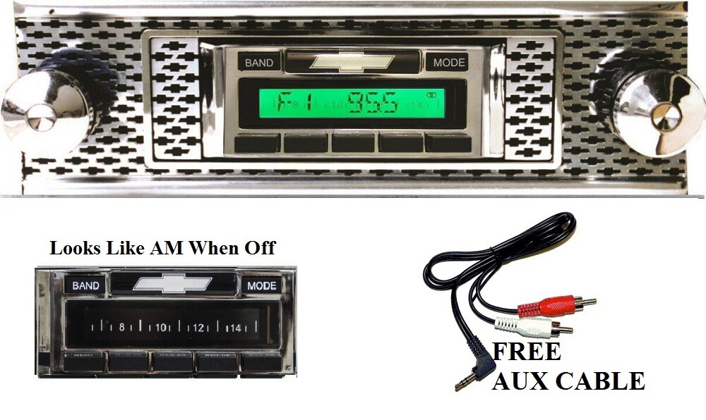 1955 Chevy Bel Air Radio — Free AUX Cable Stereo 230