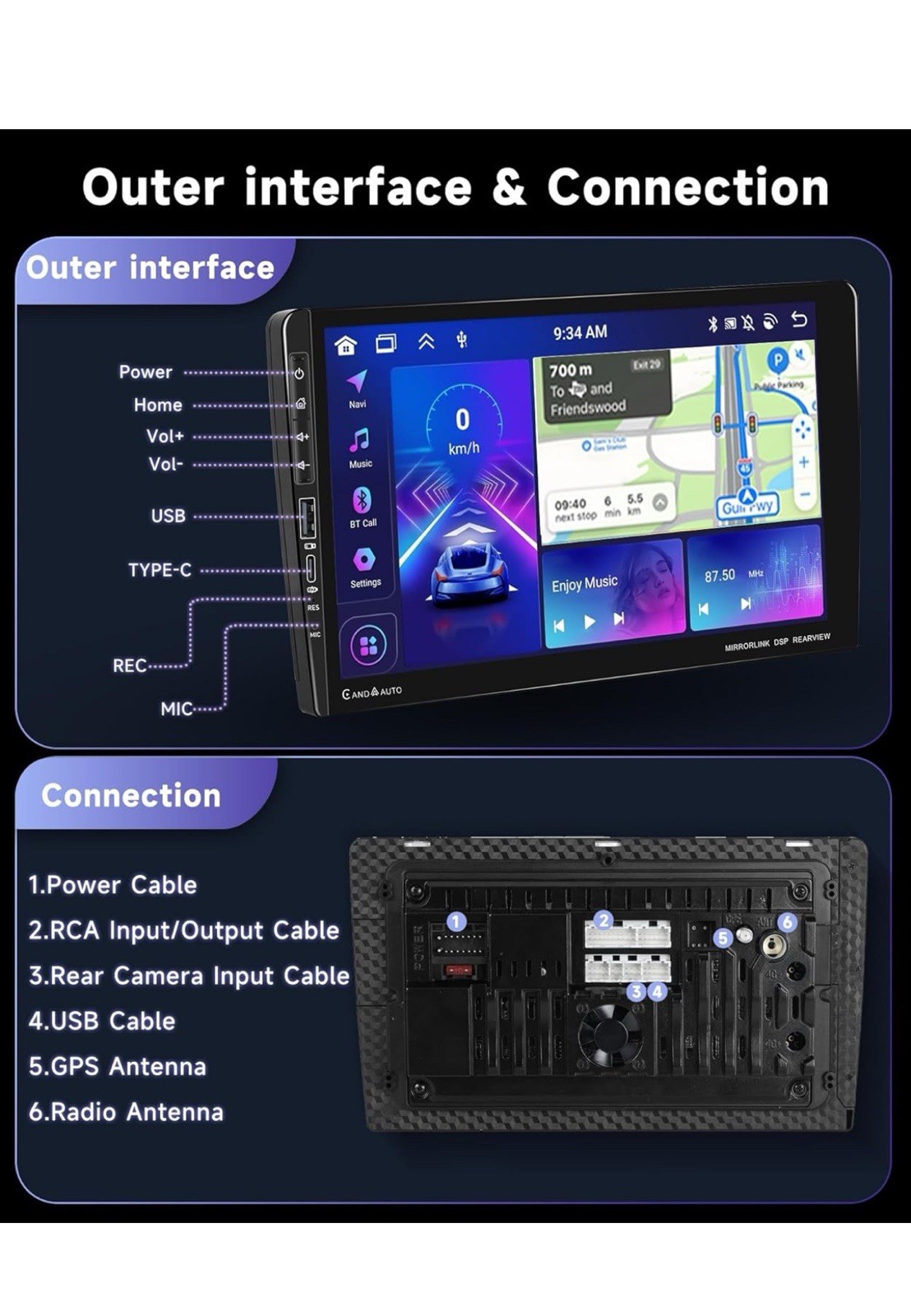 8core 4g 64g Car Stereo, 07-14 Ford Expedition, 9” HD Touch, CarPlay, Backup Cam