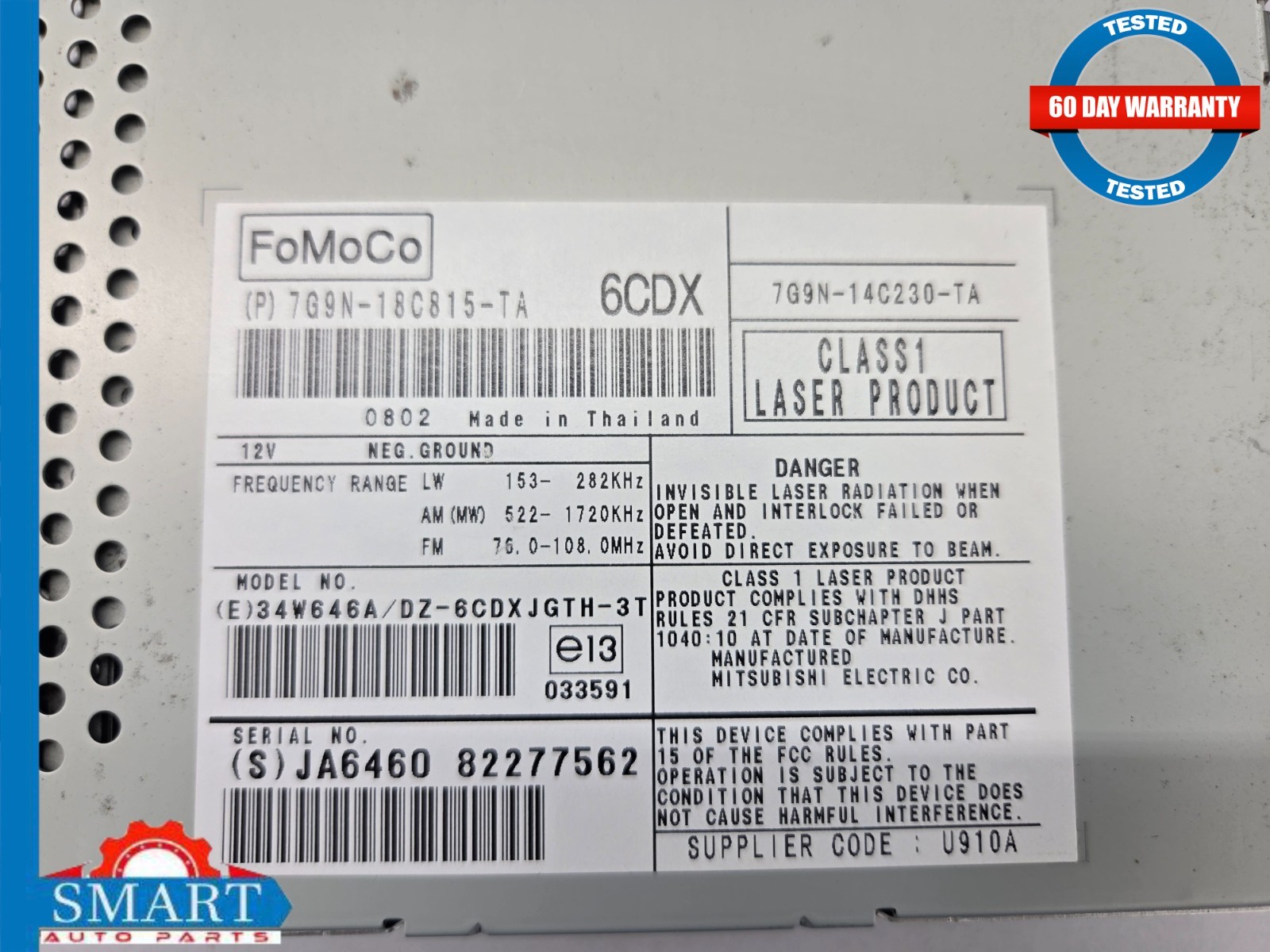 Jaguar XK XKR X150 Front Dashboard AM FM CD Radio Receiver 07-15 OEM