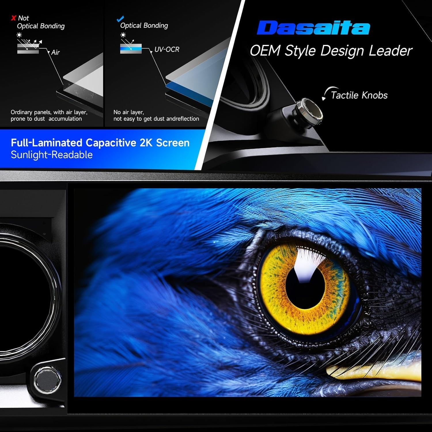 Dasaita Head Unit for Toyota Tacoma 2016-2023 GPS Navigation Plug and Play Radio