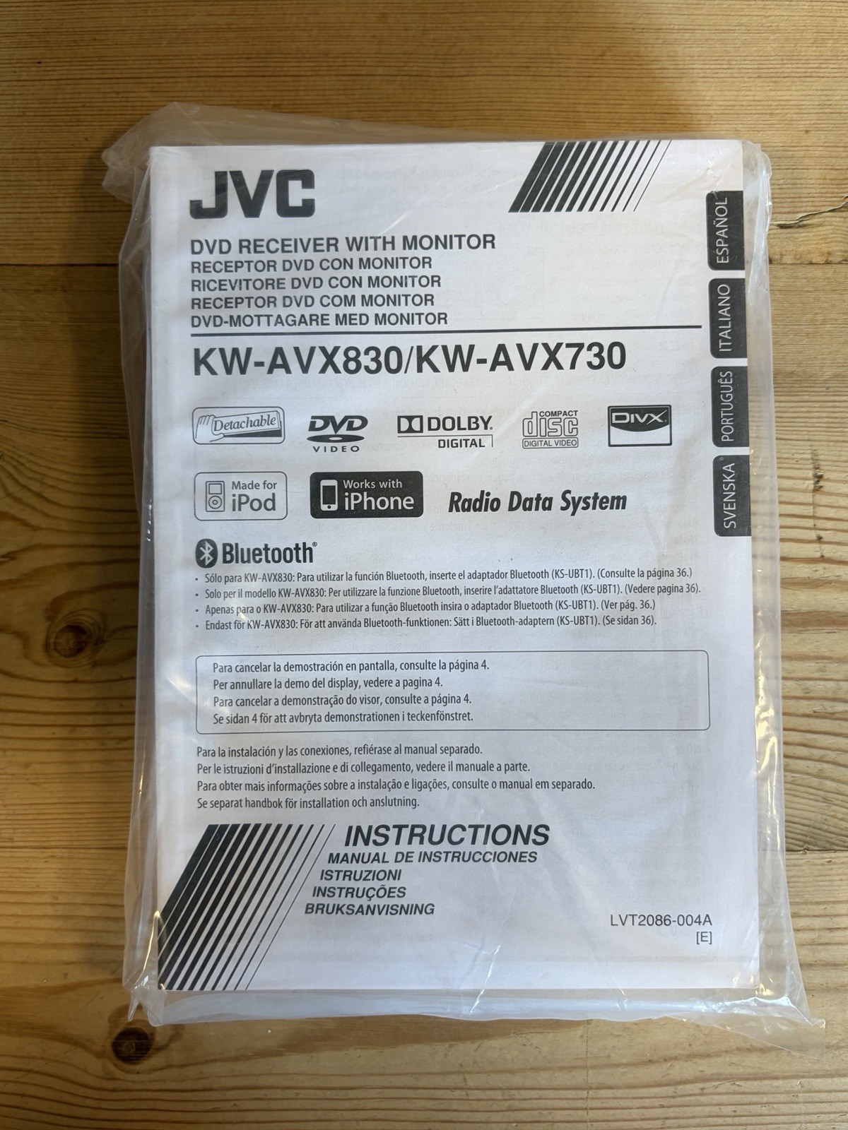 JVC KW-AVX830 Double Din Car Multimedia Receiver | Bluetooth USB 2.0 | Complete