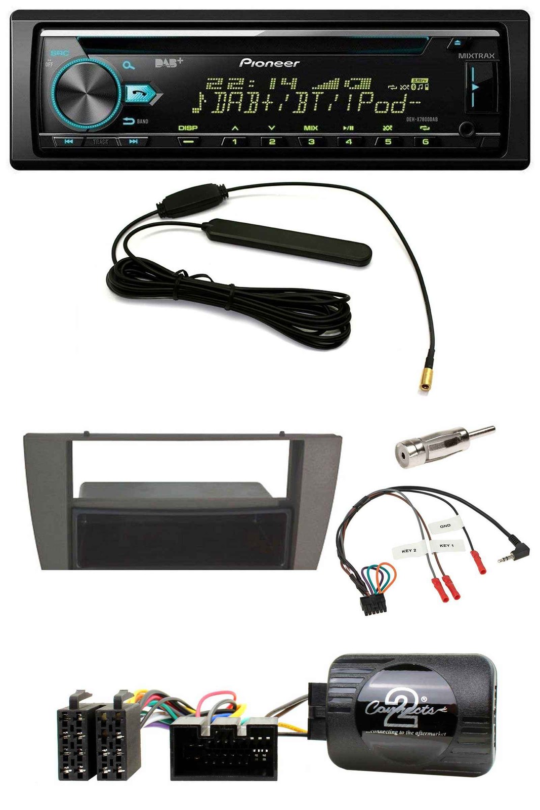 Pioneer CD MP3 Steering Wheel DAB USB Car Stereo for Jaguar X-Type S-Type 2003-2008