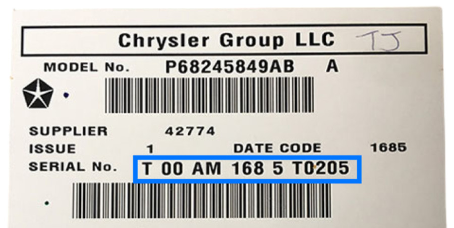 Jeep Chrysler Dodge RAM Stereo Radio Unlock Code Pincode Service
