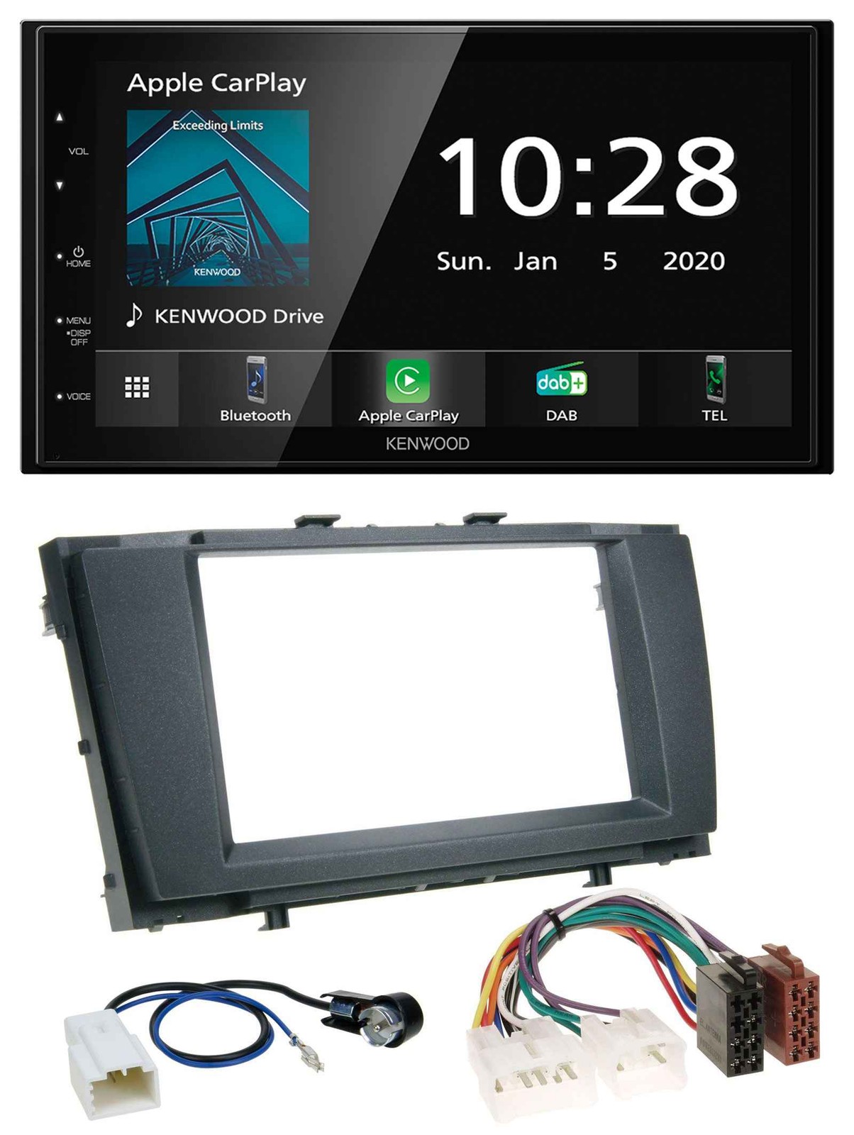 Kenwood Bluetooth MP3 DAB USB 2DIN Car Stereo for Toyota Avensis 2009-2015