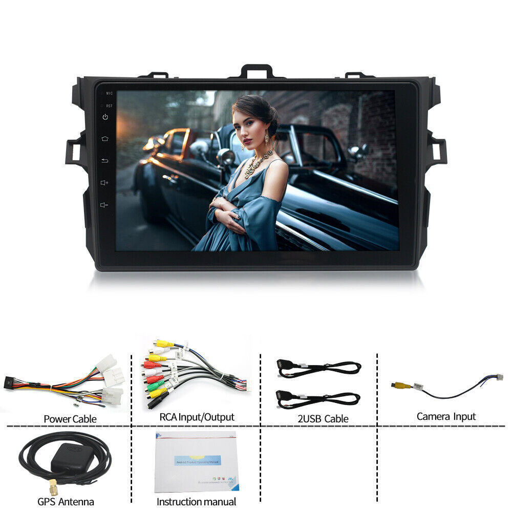 Apple Carplay WiFi For Toyota Corolla 2009-2013 Android 13. Car Stereo Radio GPS