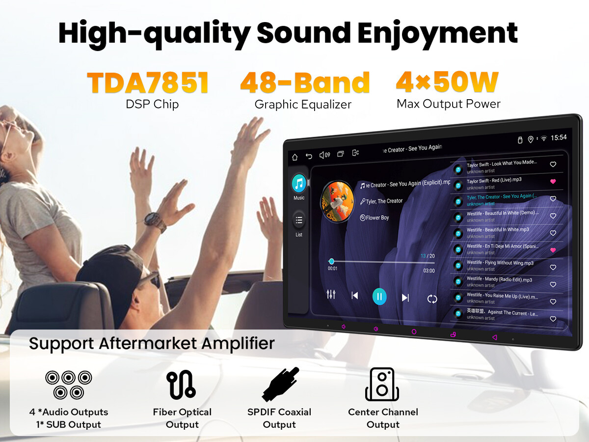 JOYING HD Touchscreen Rotatable Double DIN Support GPS Navigation/Apple CarPlay