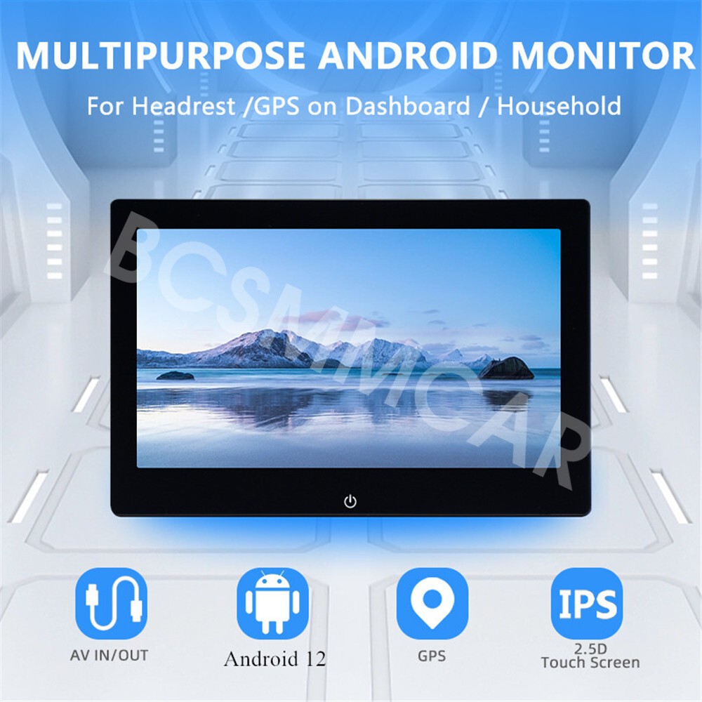 10.1in Touch Screen Headrest Monitor Car Rear Seat Entertainment TV Player WIFI