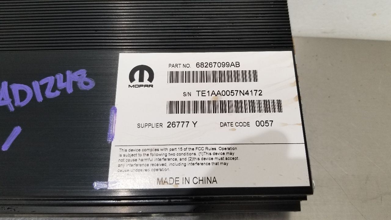 17 DODGE RAM 1500 RADIO AUDIO AMPLIFIER 68267099AB