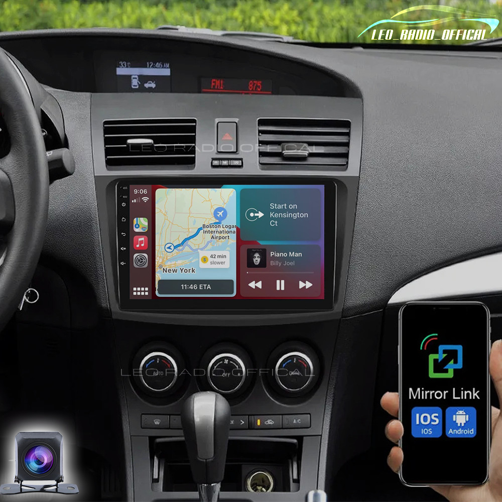 For Mazda 3 2010-2013 Apple Carplay Android 12 Car GPS Navi Stereo Radio WiFi BT