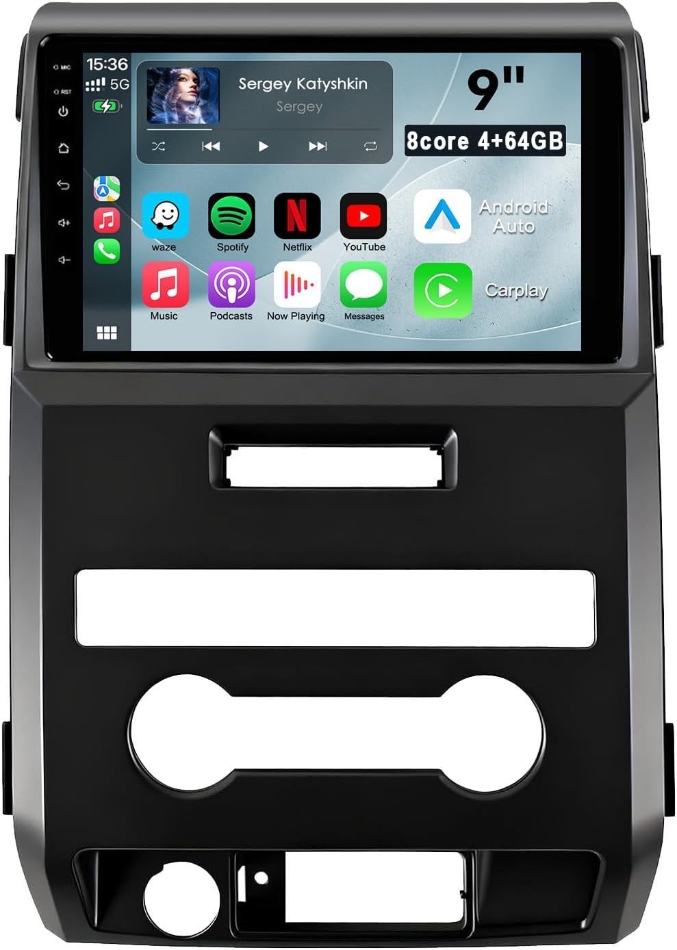 Ford F150 2009-2012 Head Unit 9″ QLED Android 13 CarPlay Android Auto GPS 4+64GB