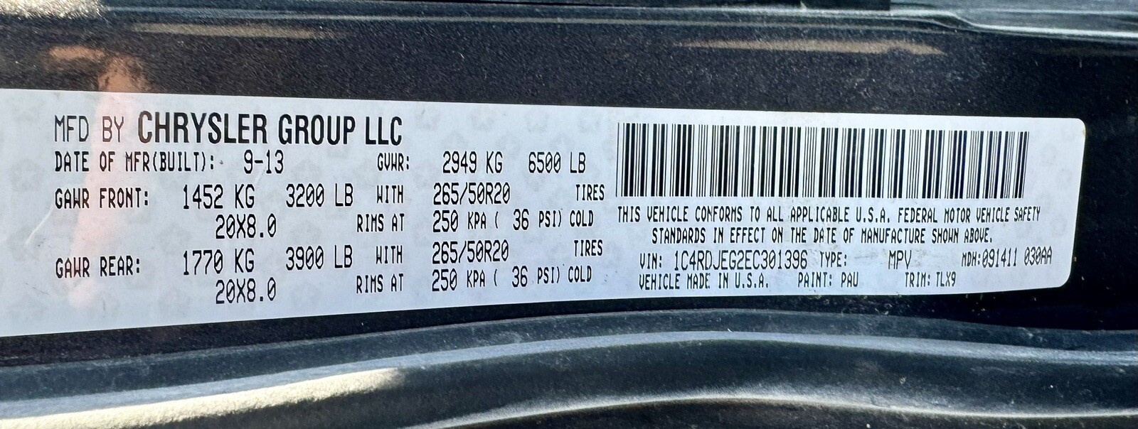 2014 -2017 DODGE DURANGO 8.4″ VP4 RADIO NAVIGATION UCONNECT SCREEN OEM