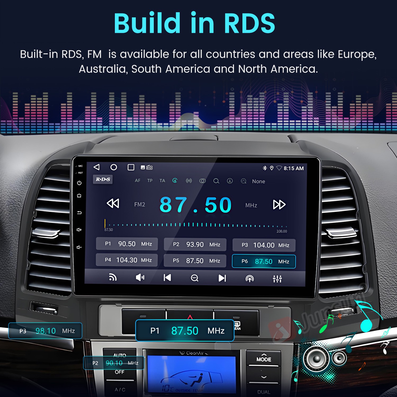 4+64G Carplay Android14 For Hyundai Santa Fe 2 2006-12 Car Stereo Radio GPS Navi
