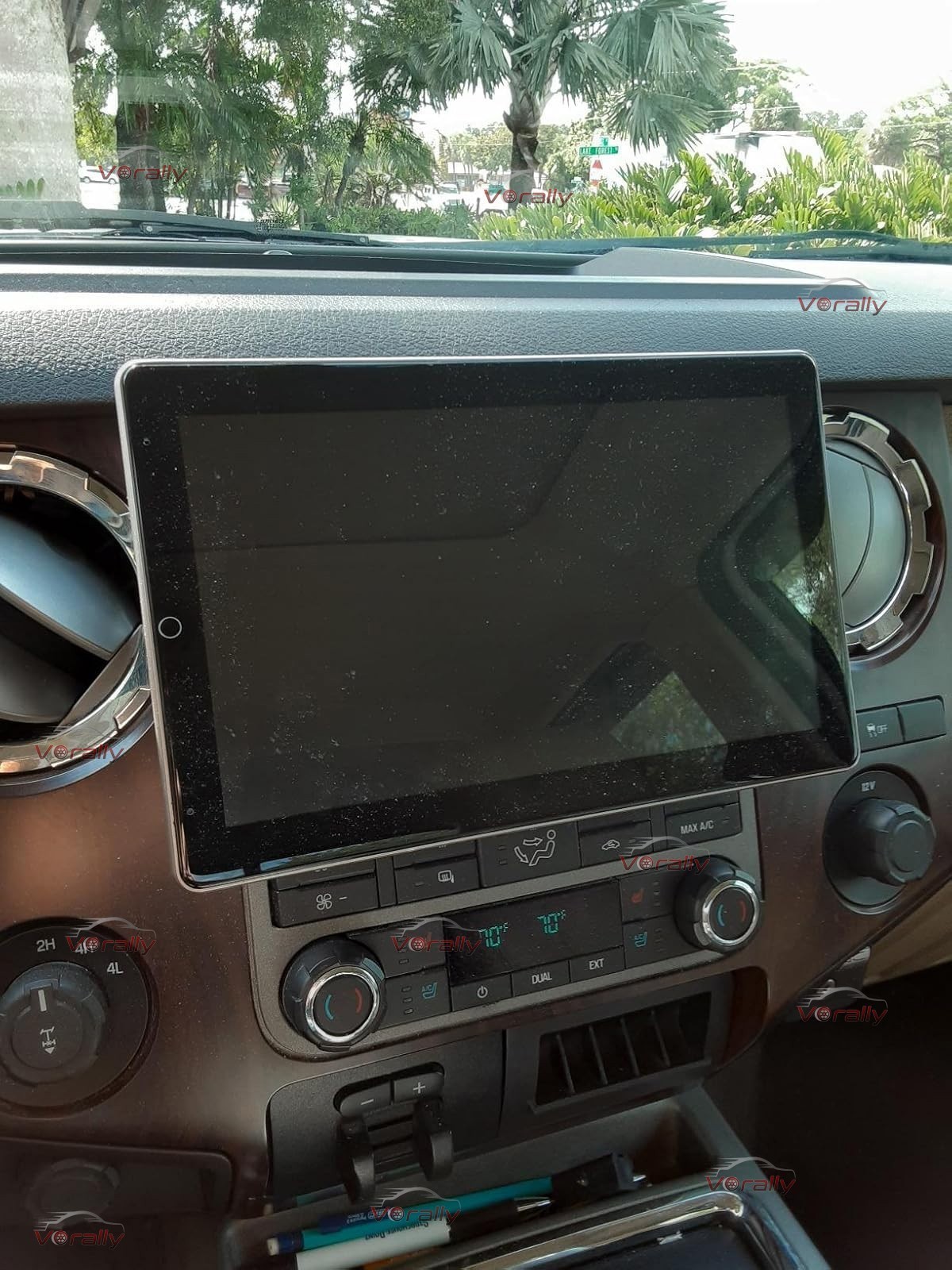 For 2006-14 Ford F-250 F-350 Super Duty Double Din Radio Rotated Stereo CarPlay