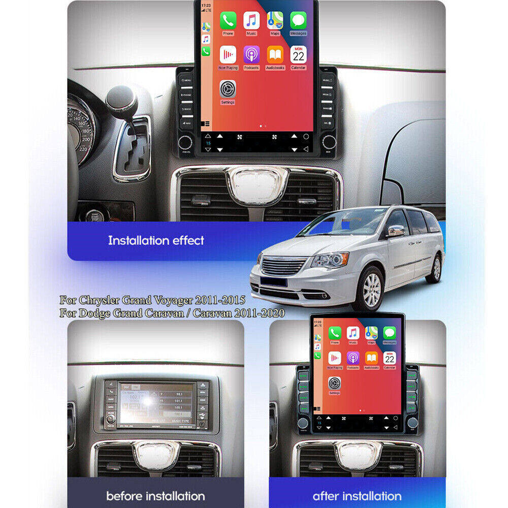 2+32G Android 13 Carplay GPS Navi Stereo Radio For Dodge Grand Caravan 2011-2020