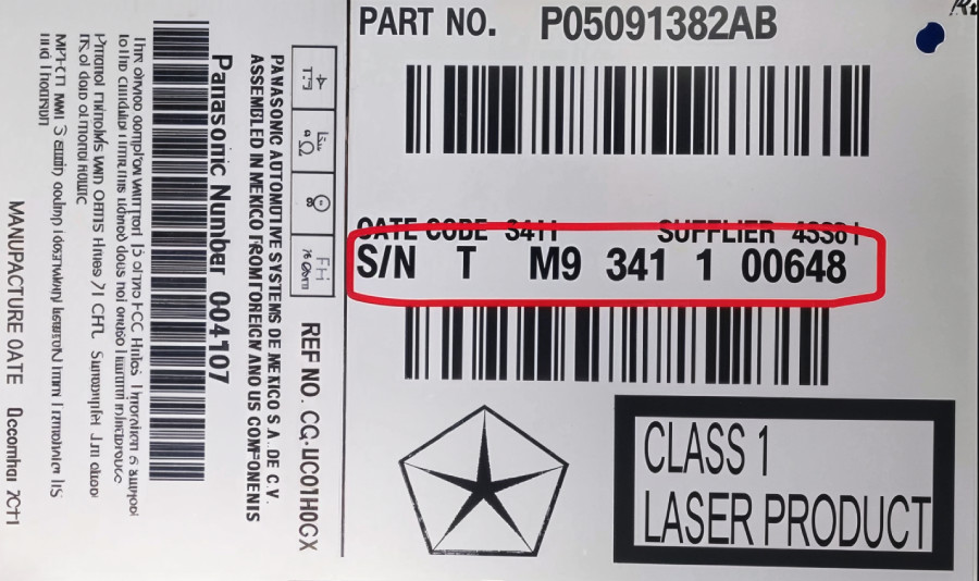 Jeep Chrysler Dodge RAM Stereo Radio Unlock Code Pincode Service