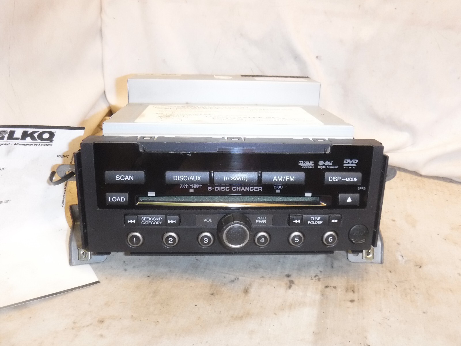 10 11 12 Acura RDX 6 Cd Mp3 WMA Xm & Code 39100-STK-A311 PUL25