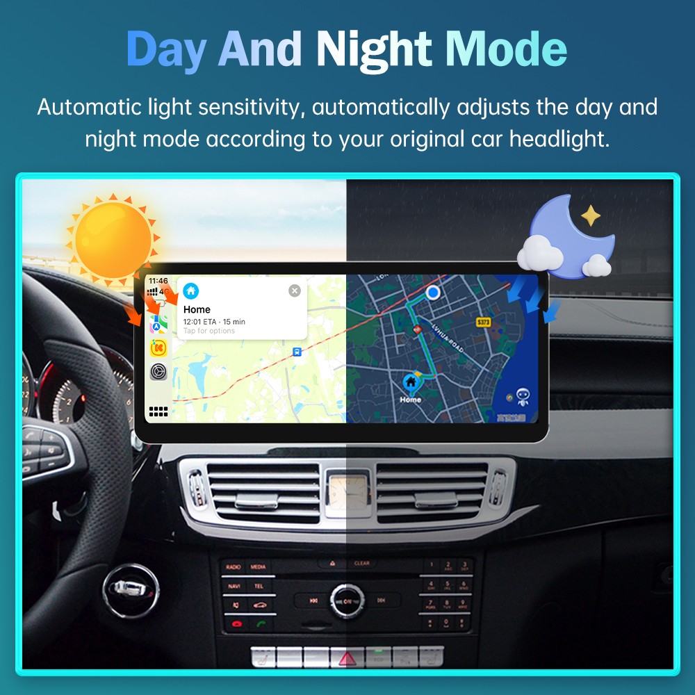 12.3″ Ultra-thin Wireless Touch Screen Carplay For Benz CLS W218 X218 2010-2018