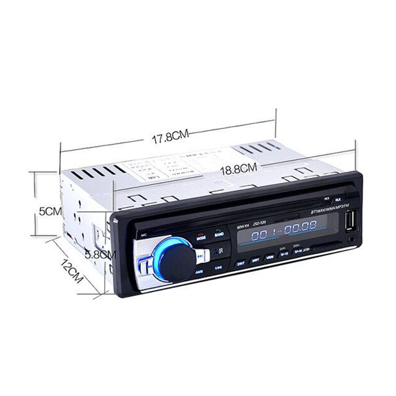 Bluetooth Car Radio Stereo MP3 Player In-Dash Audio Receiver Aux-In SD USB FM