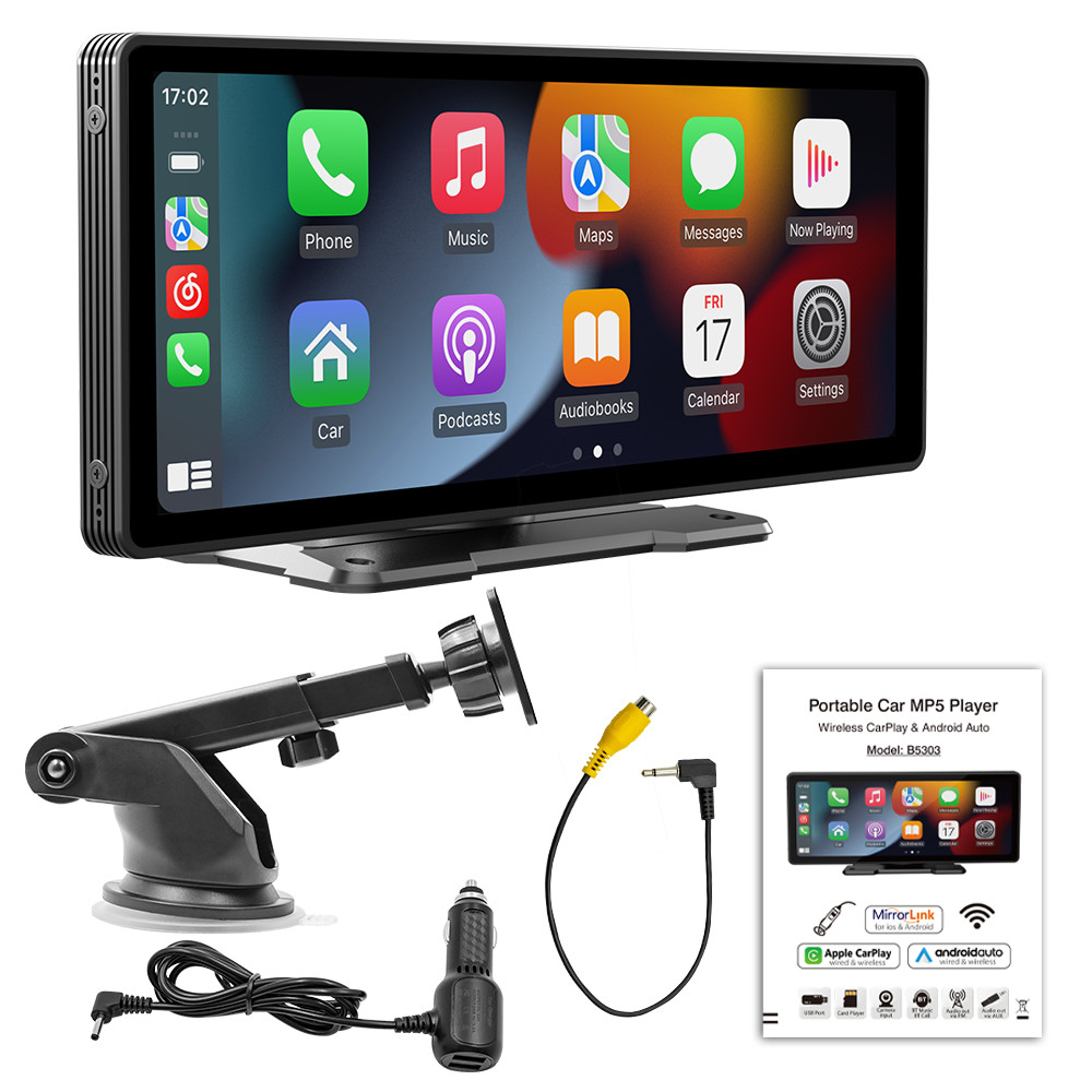 Car MP5 Player Mirror Link Bluetooth USB AUX TF For Apple CarPlay Android Auto
