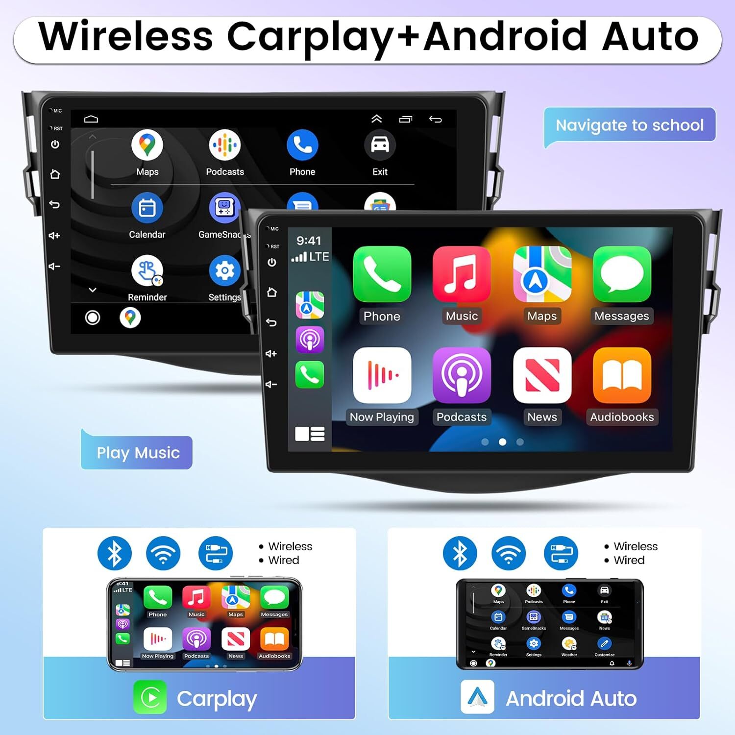Support JBL System For Toyota Rav4 2007-2012 9inch Android 12 Car Radio Stereo