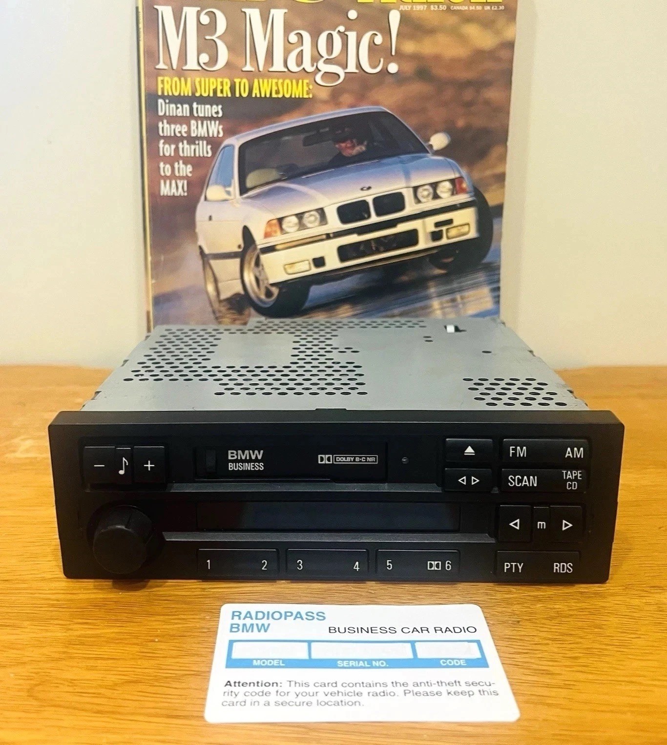 BMW C43 BUSINESS RADIO STEREO E30 E31 E32 E34 E36 318 325 540 840 M3 Z3 CODE