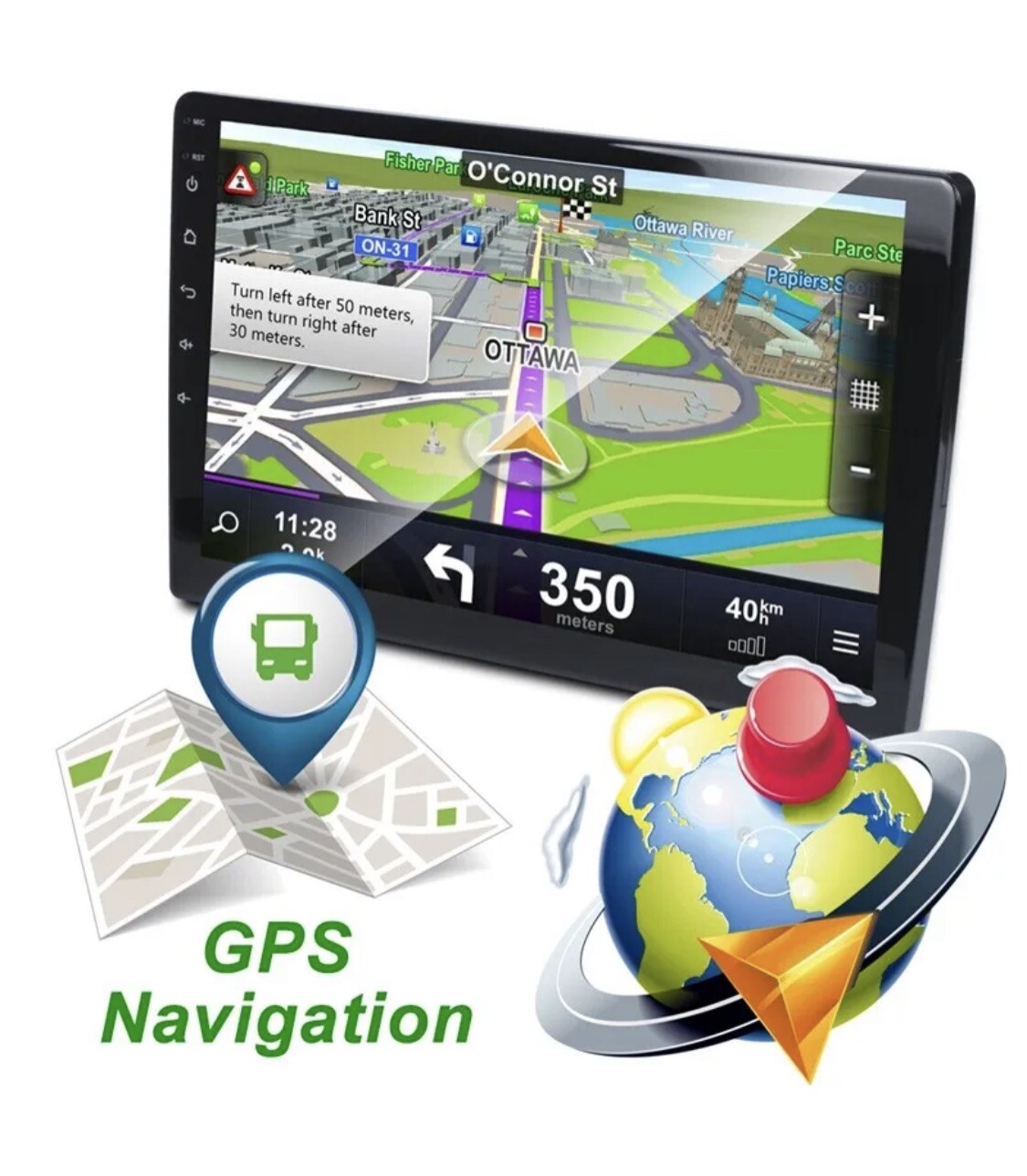 9 Inch Android 2 DIN Car Radio GPS Multimedia Player Support Carplay Univer P5V5