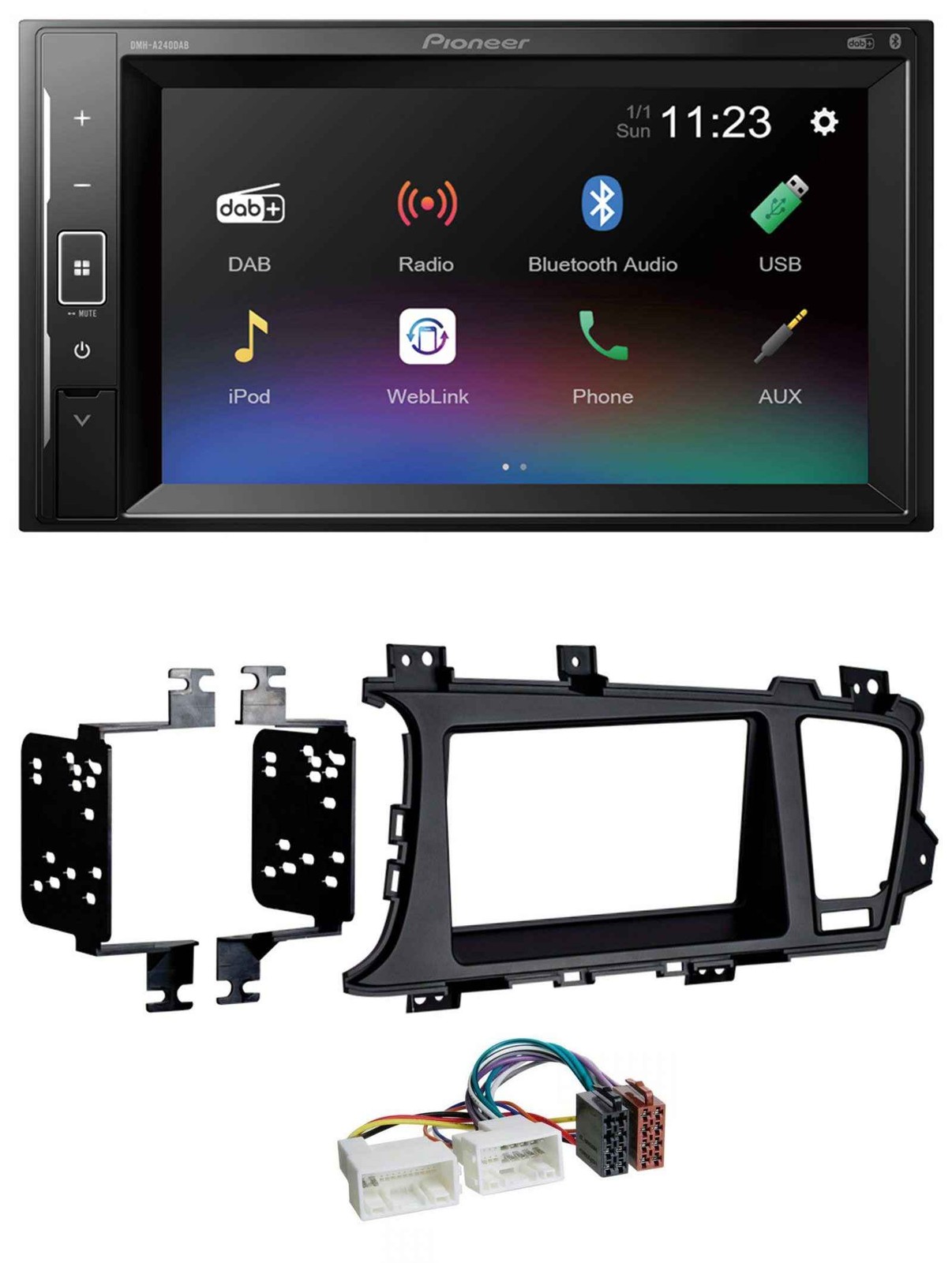 Pioneer DAB MP3 2DIN Bluetooth USB Car Stereo for Kia Optima (2012 onwards)