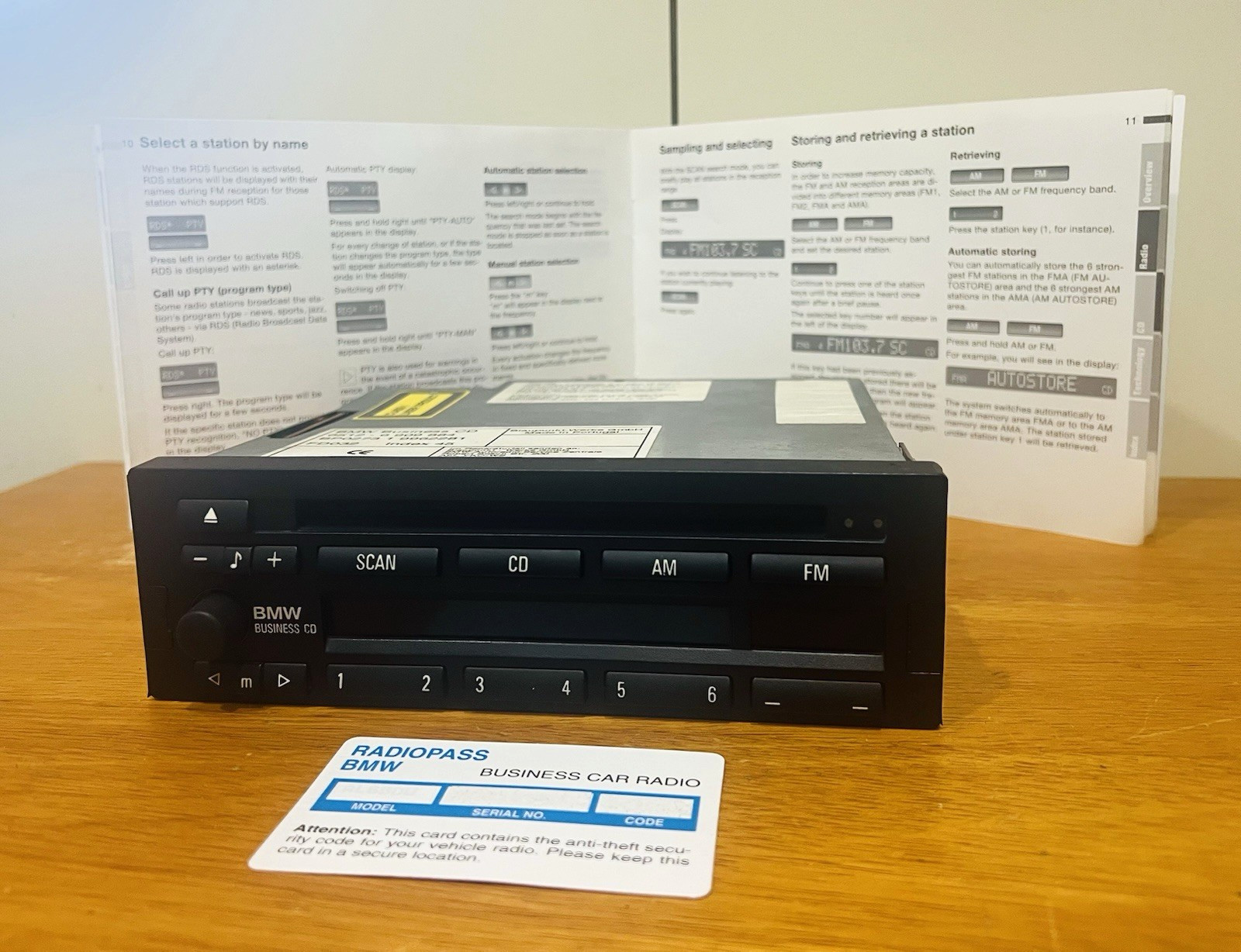 BMW CD43 CD PLAYER RADIO STEREO E30 E31 E34 E36 318 325 840 M3 Z3 CODE MANUAL