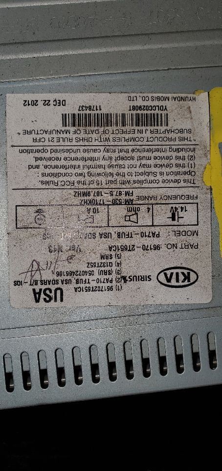 Audio Equipment Radio EX Luxury Canada Receiver Fits 11-13 OPTIMA 1086148