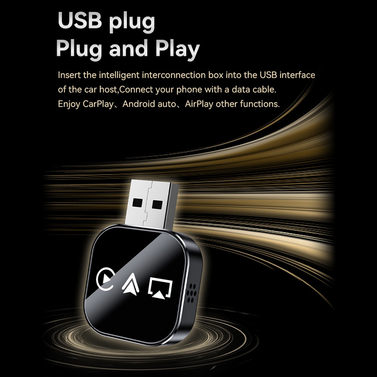 2026 Mini Carplay Adapter 3 IN 1 Wireless Carplay & Android Auto & Mirror Link ,