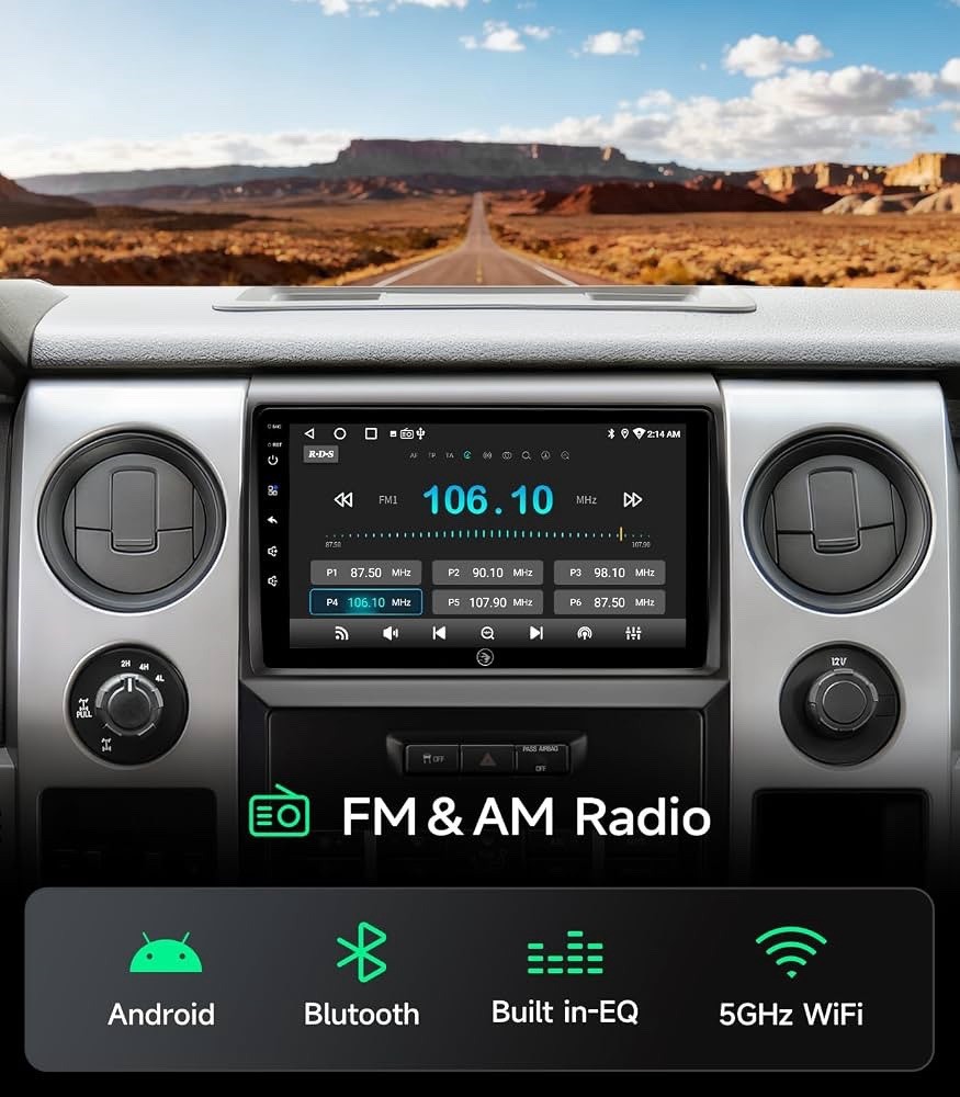 Car Radio Stereo for Ford F150 09-14, Wireless CarPlay & Android Auto 9-inch IPS