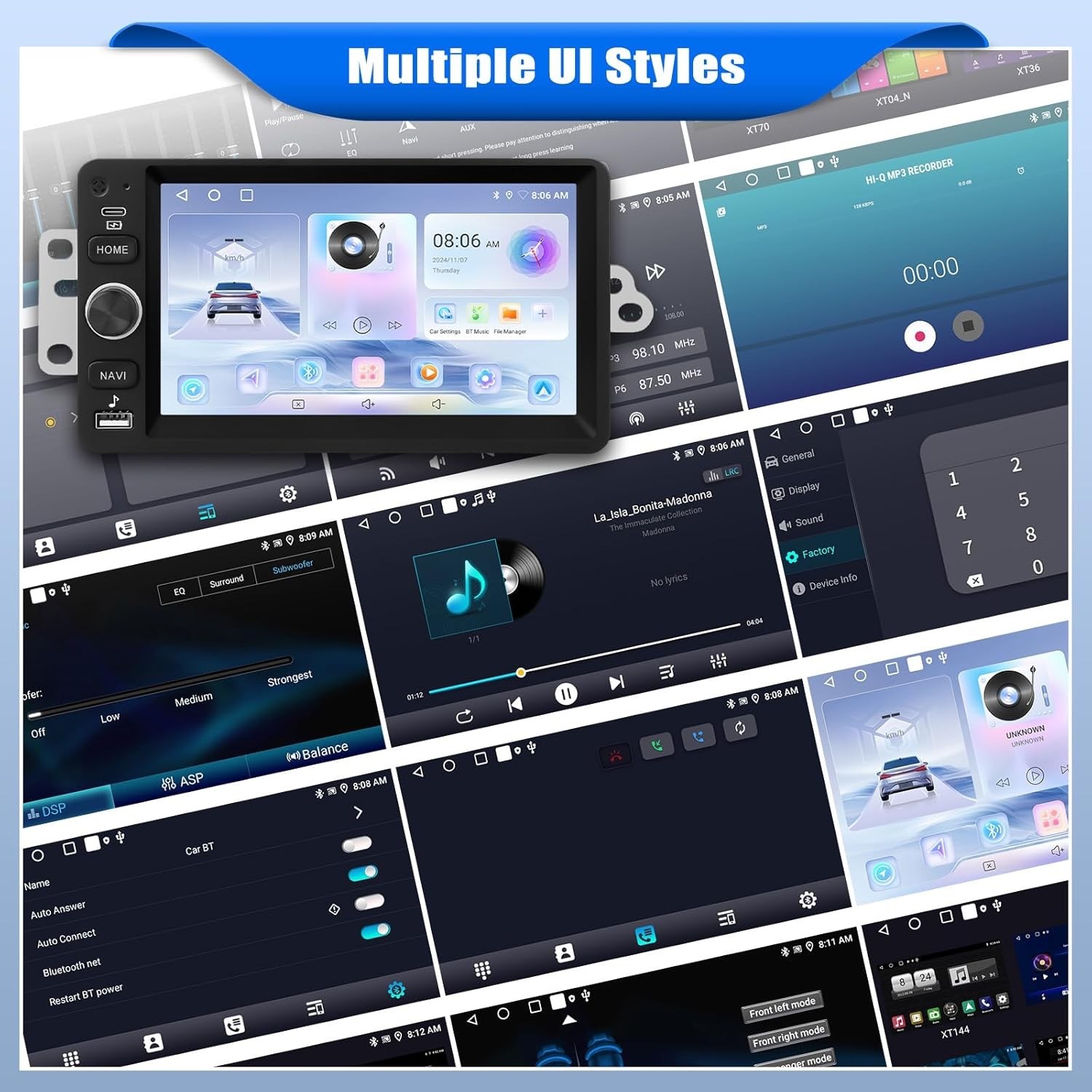 2+64G Android Car Stereo Radio for Chevy Chevrolet Silverado SSR, BT FM/RDS WiFi