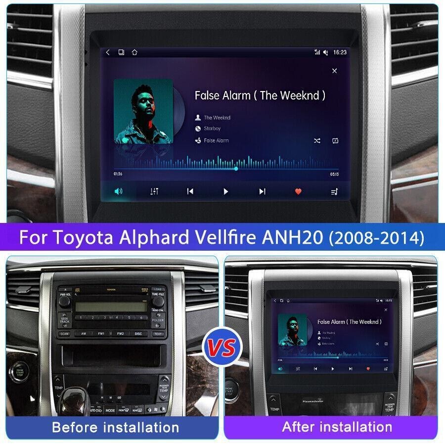 Android Auto For Toyota Alphard AH20 Wireless CarPlay Radio QLED Head Unit BASIC