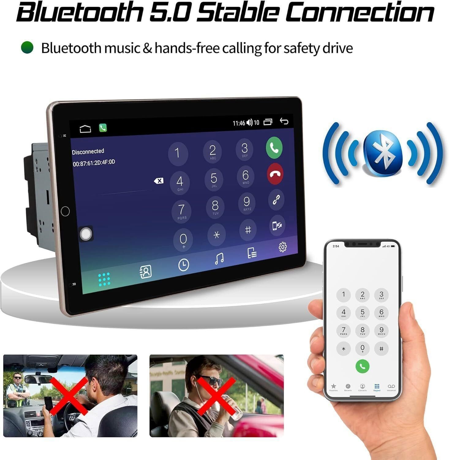 Rotatable For 2011-2013 Jeep Grand Cherokee Carplay Stereo Radio NAVI Android 15