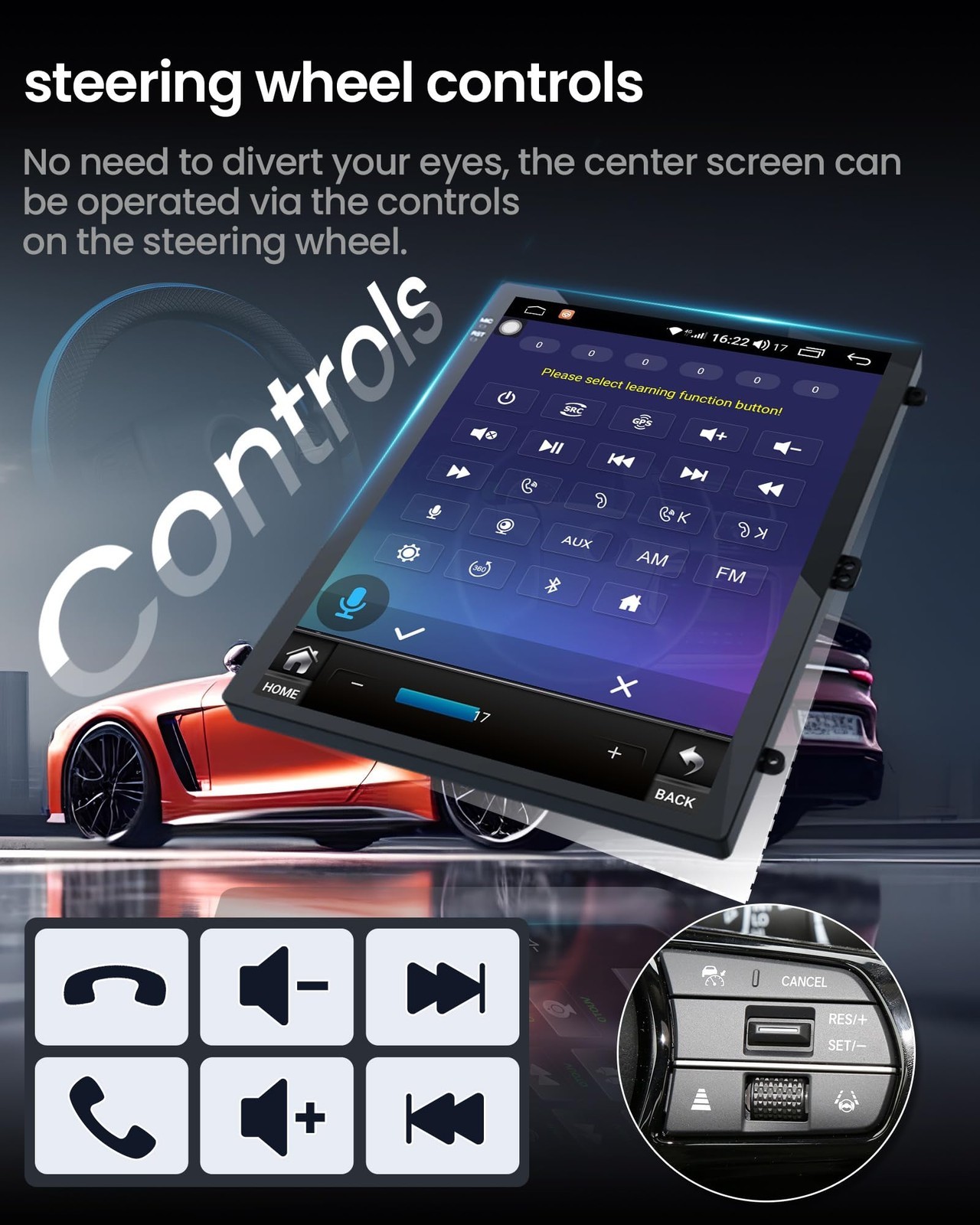 Carplay Radio For 2013-2018 Cadillac ATS Touchscreen Stereo Android 13 Head Unit