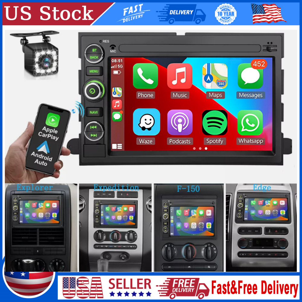 For F-250 F-350 Super Duty 2006-2014 Android 13 Carplay Stereo Radio 7″ GPS Navi