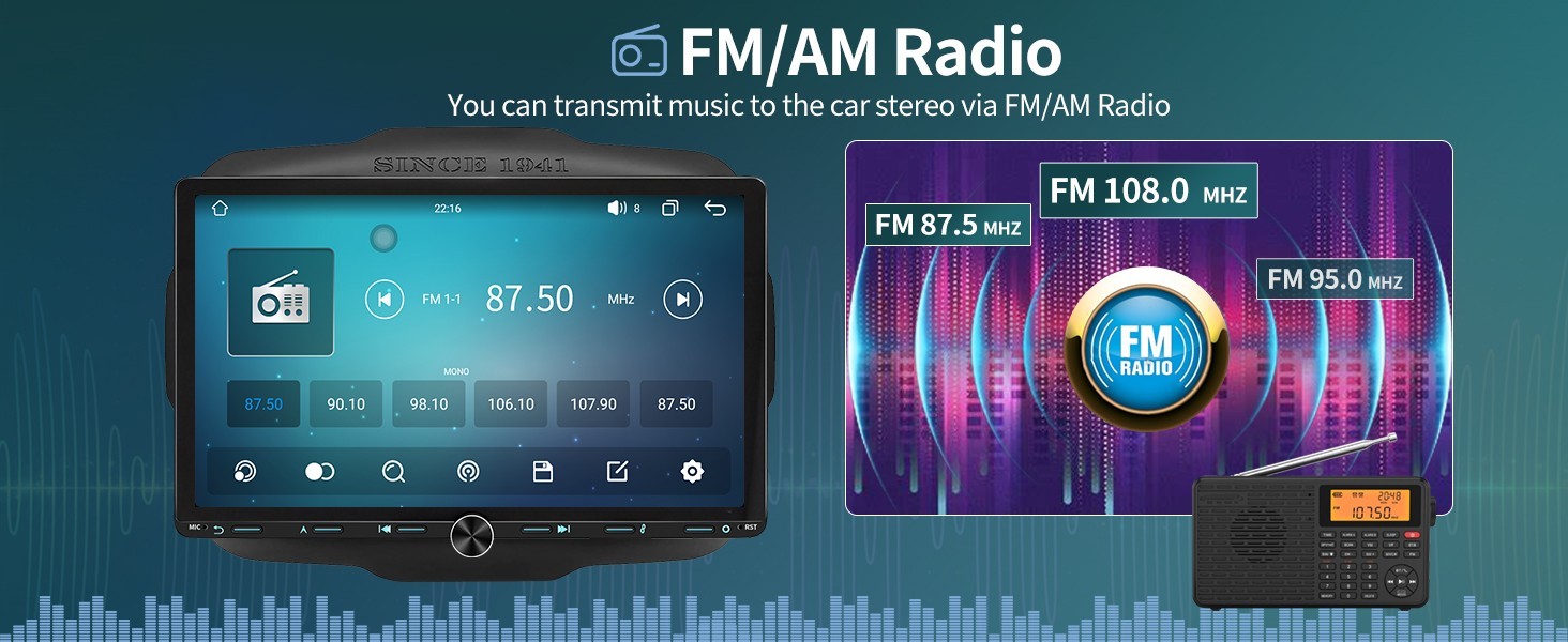 Jeep Renegade 2015-2020 Android 14 Car Stereo 10.1″ Touch Screen Radio w/CarPlay