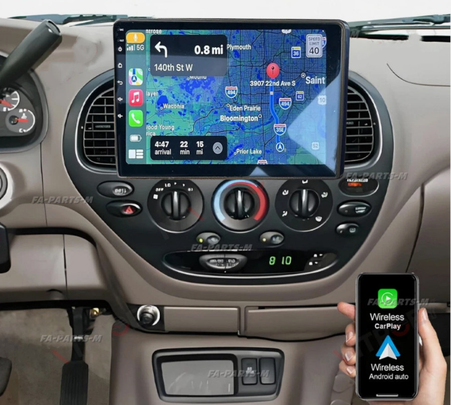 10″ For 2000-2006 Toyota Tundra Android 14 Carplay Car Stereo Radio GPS 4+64GB