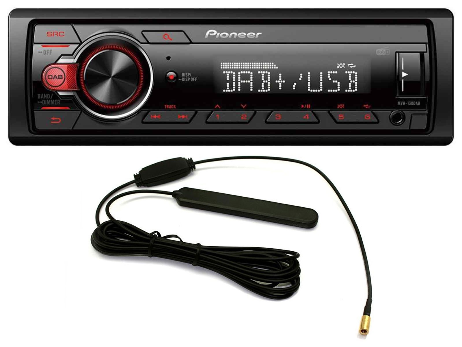 Pioneer MP3 DAB 1DIN AUX USB Car Stereo for Honda Accord 1988-1998 Black