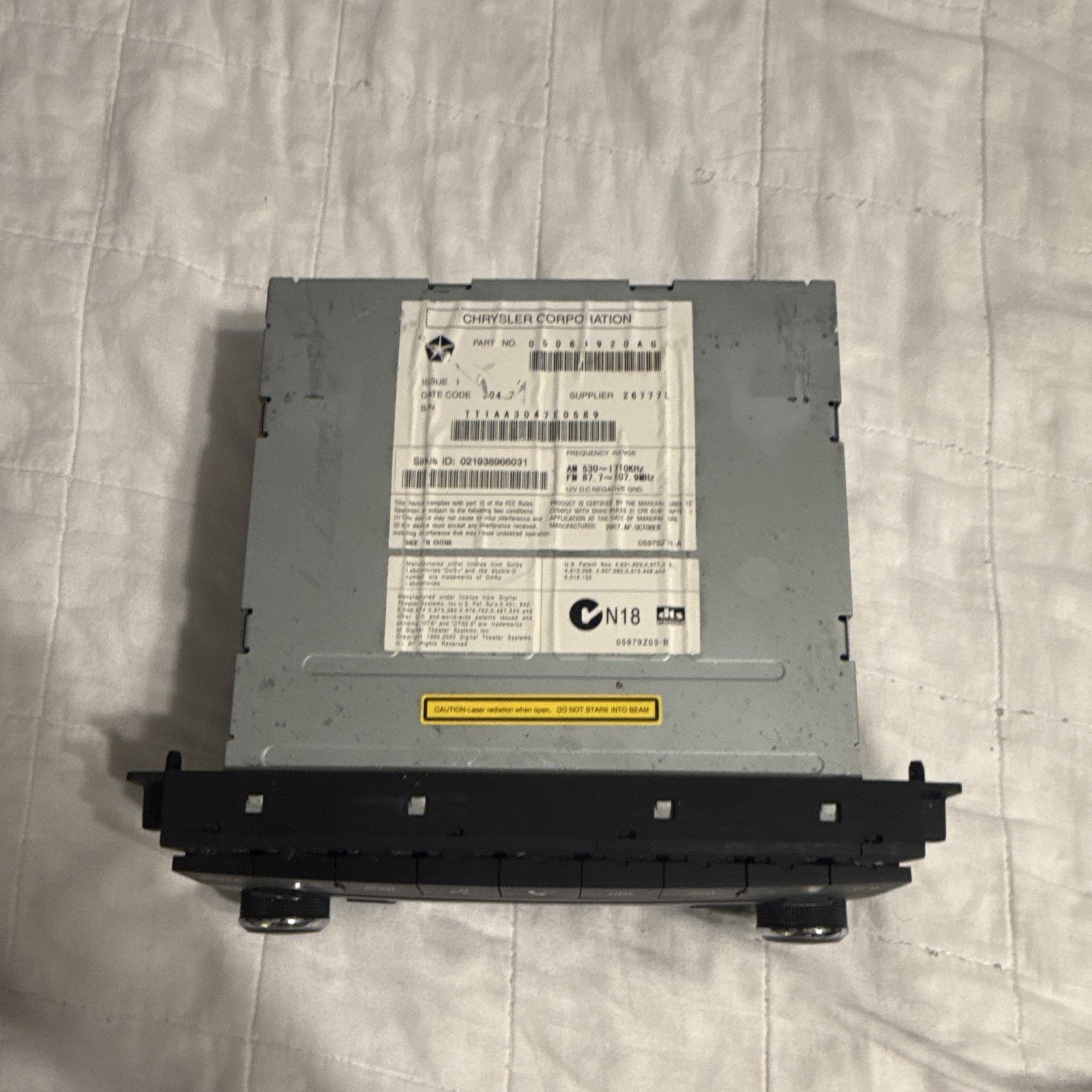 Chrysler Dodge Jeep MyGIG RER Navigation DVD Sirius Radio P56049204AG OEM