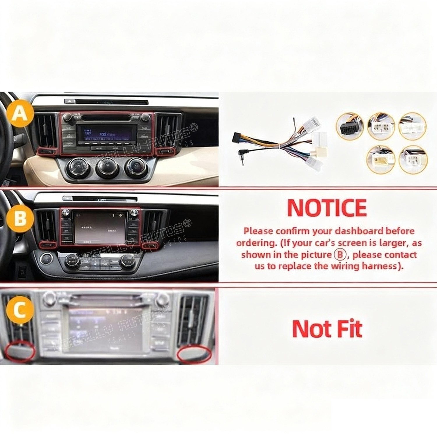 4+64G For 2013-2018 Toyota RAV4 Android 15 Carplay 8 Core Car Stereo Radio GPS