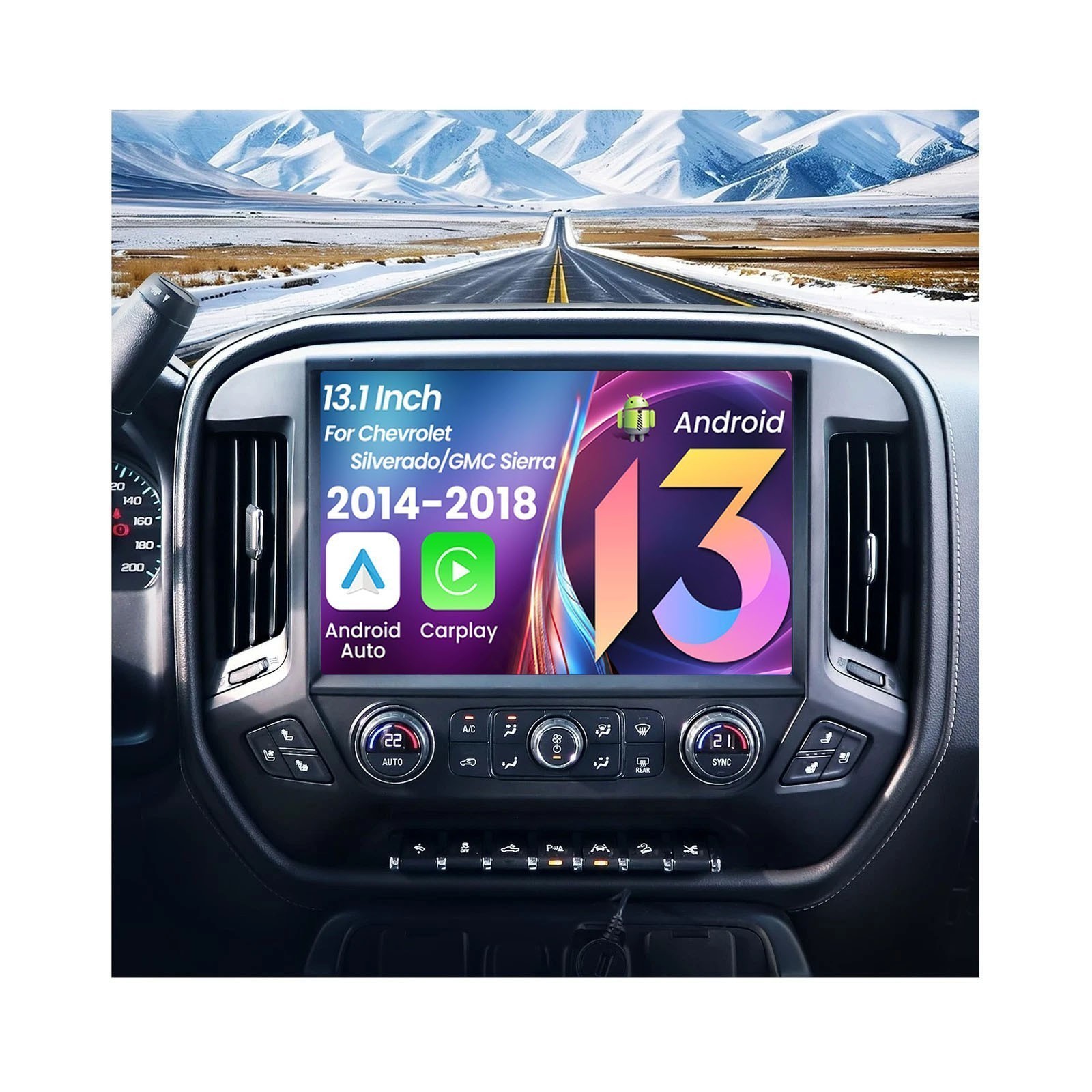 For 2014-2018 Chevrolet Silverado CarPlay Android 13 Car Radio Stereo DSP WiFi