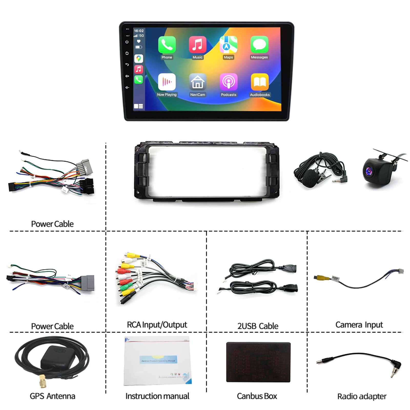 Car Radio Stereo For 2003-2006 Jeep Wrangler TJ Carplay Android 13 GPS Nav