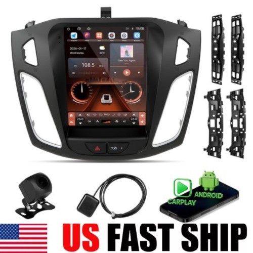 IOS Carplay Android15 Car Stereo Radio GPS Navi WIFI For 2012-2018 Ford Focus