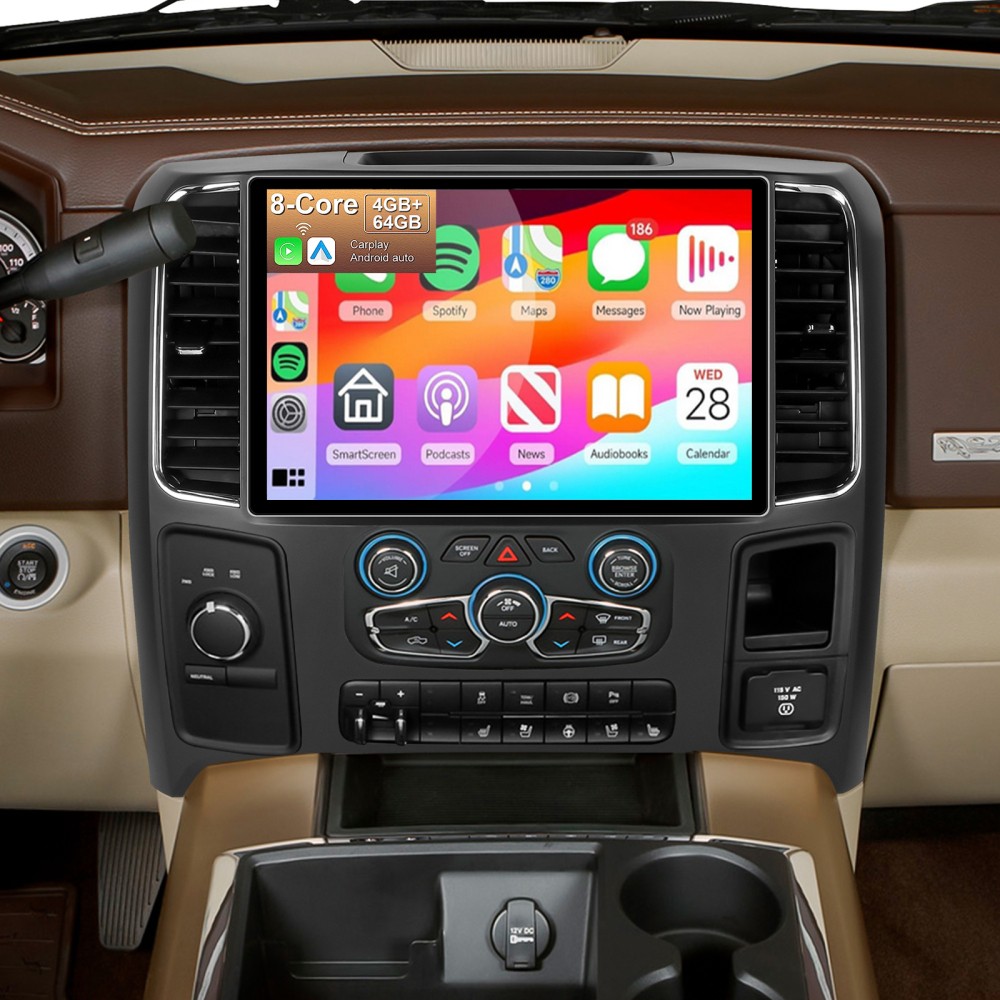 13.1″ For 2013-2018 Dodge Ram 1500 2500 3500 Android 15 Car Radio Carplay 4+64GB