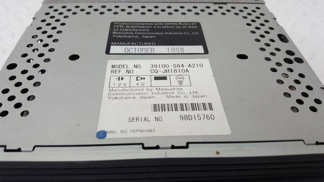98-00 Honda Accord Radio/CD Player