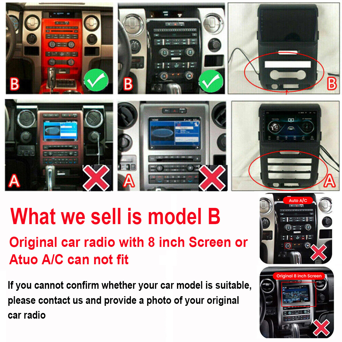 Wifi Apple Carplay Android 12 Car Stereo Radio GPS Navi For Ford F150 2009-2014