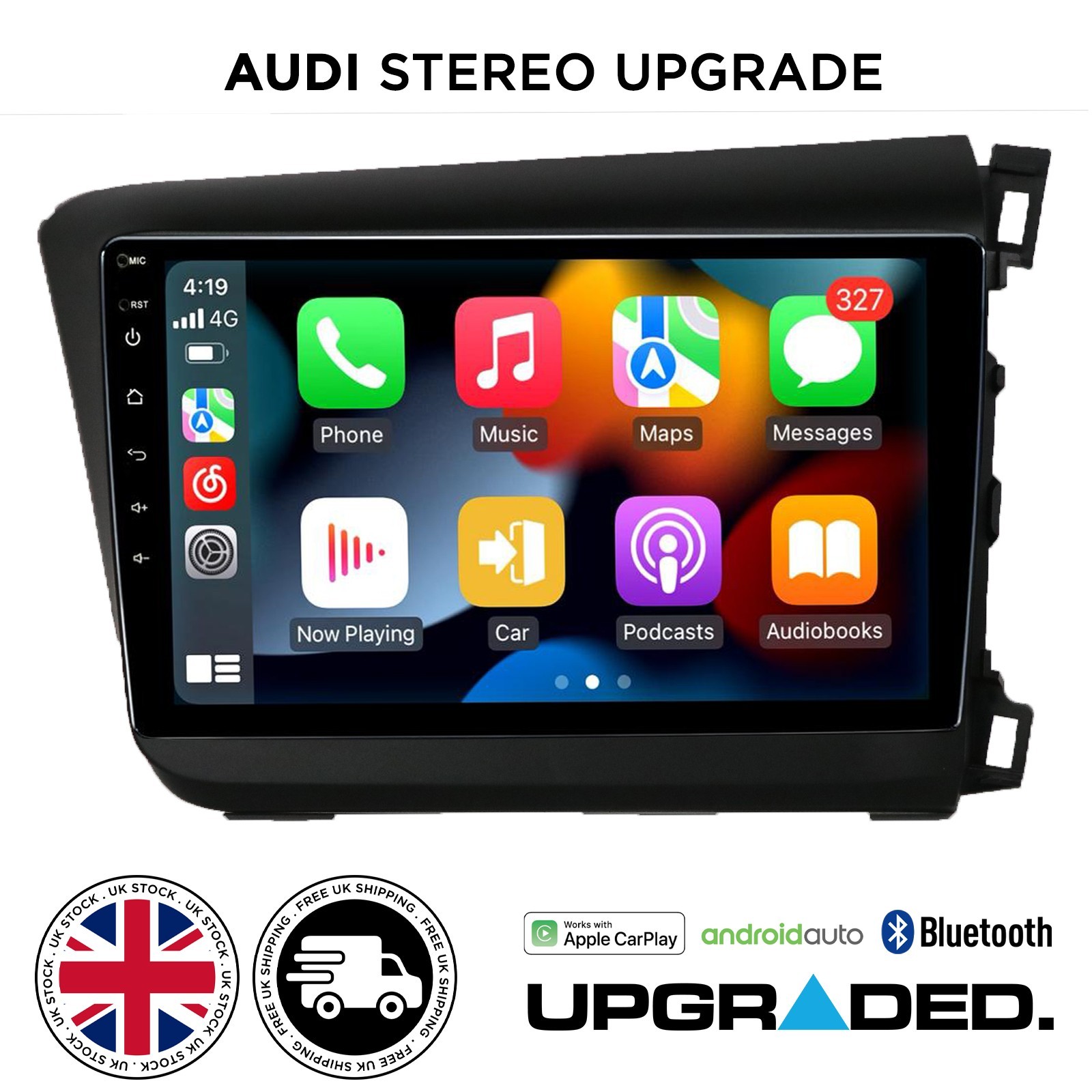 9″ Android Car Stereo for Honda Civic 2012 CarPlay Android – Upgraded FK9HD3